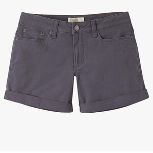 Mountain Khakis Women's Camber 106 Short Relaxed Fit Mid Rise Slate Gray Size 4